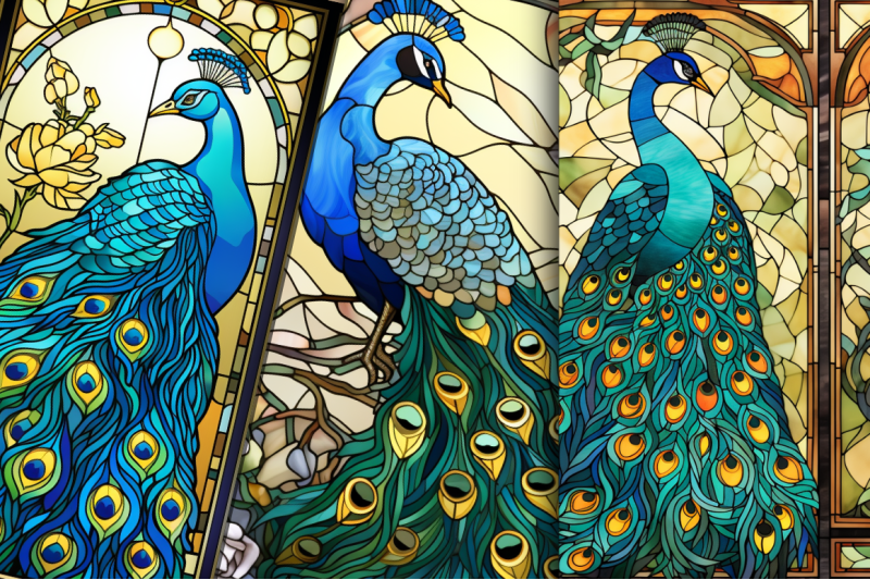 stained-glass-peacock-bird