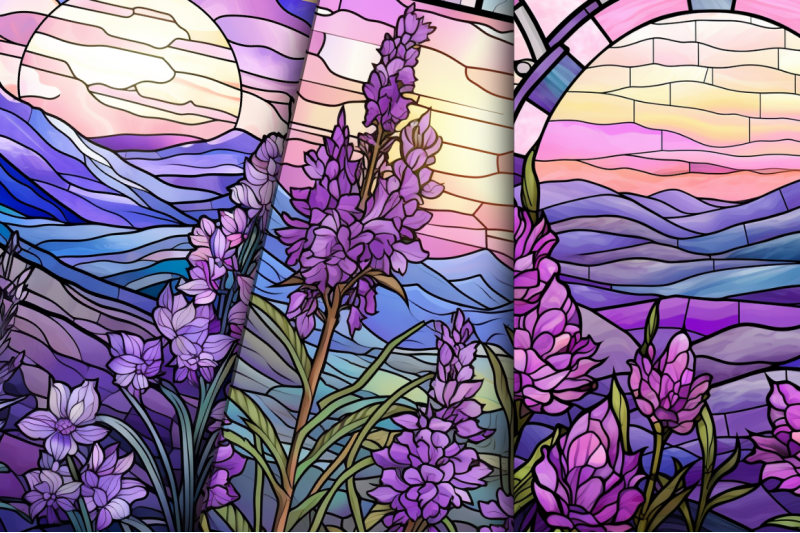 stained-glass-lavender-flower-field