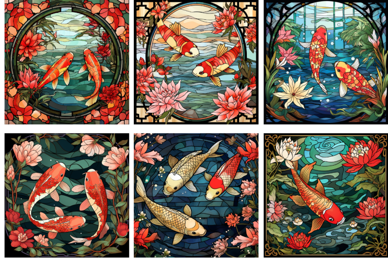 stained-glass-japanese-koi-pond-bundle