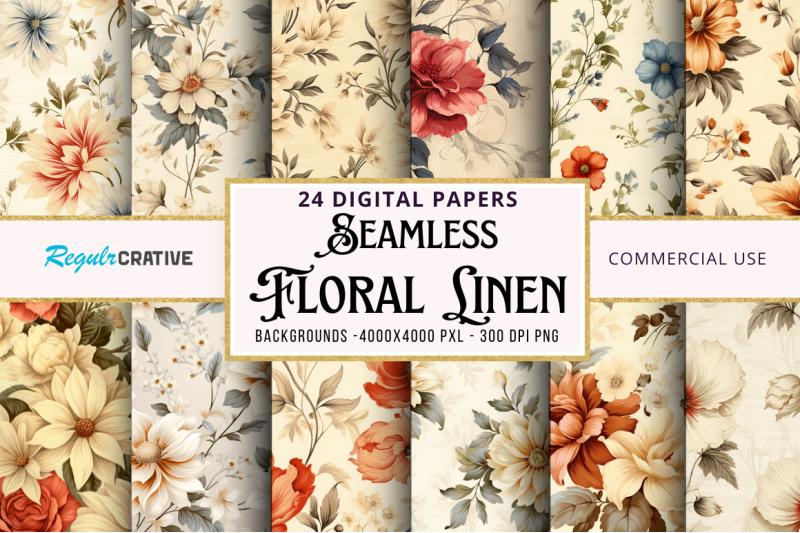 seamless-floral-linen-background-bundle