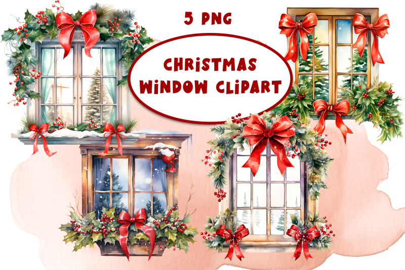 watercolor-christmas-window-png-clipart