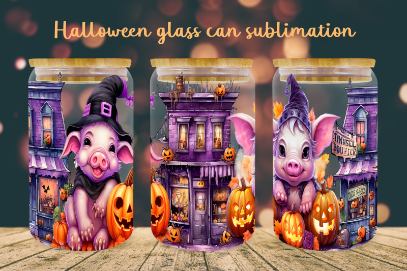cute-pig-glass-can-wrap-halloween-libbey-can-sublimation