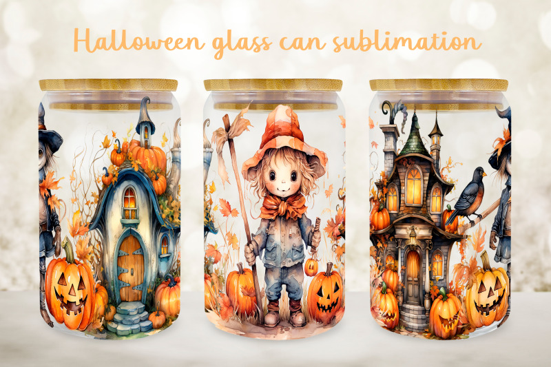 scarecrow-glass-can-wrap-halloween-libbey-can-sublimation