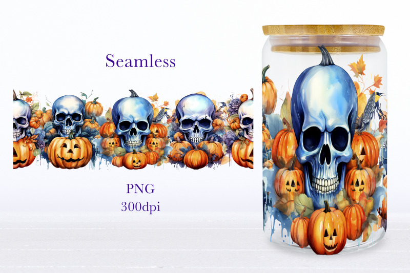 pumpkin-skull-glass-can-wrap-halloween-libbey-can-sublimation