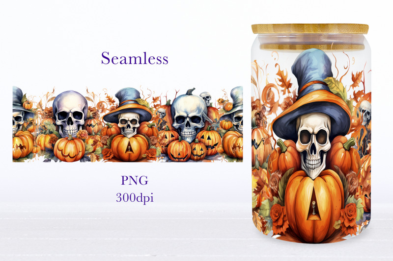 pumpkin-skull-glass-can-wrap-halloween-libbey-can-sublimation