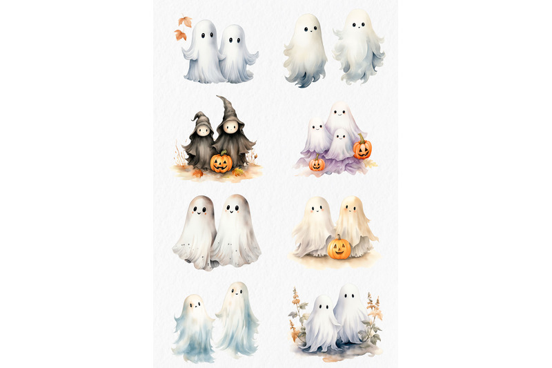 ghosts-watercolor-clipart-png