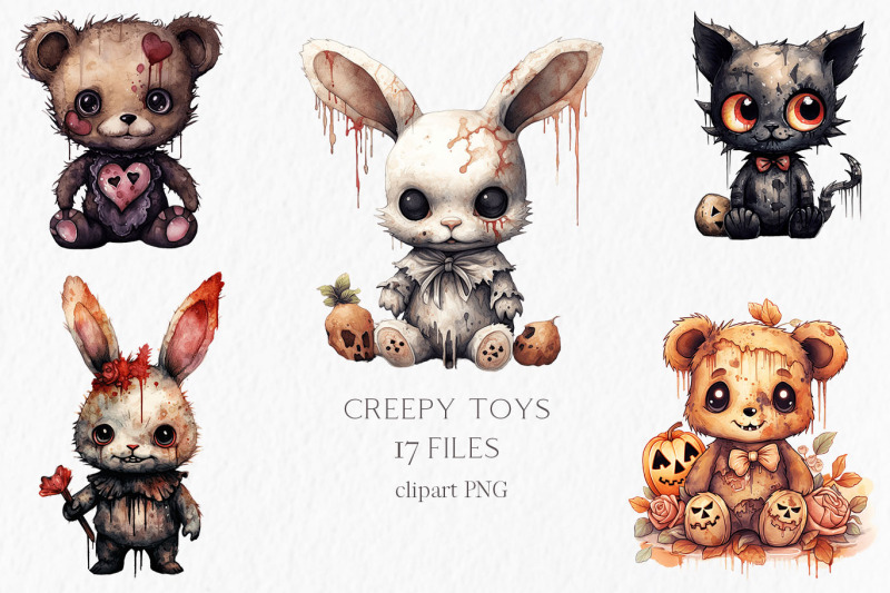 creepy-toys-watercolor-clipart-png