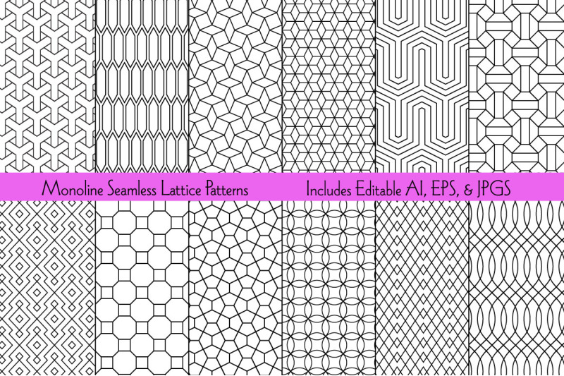 monoline-seamless-lattice-patterns