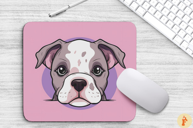 cute-peeking-american-bulldog-mouse-pad