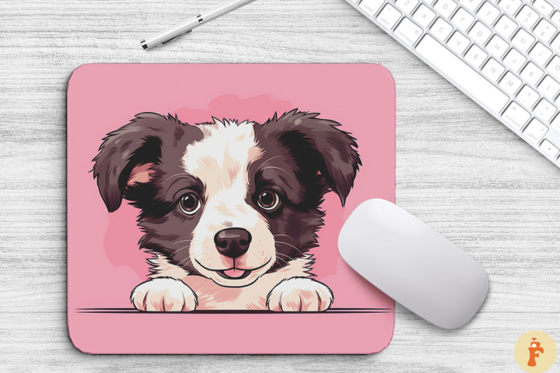 cute-peeking-border-collie-dog-mouse-pad