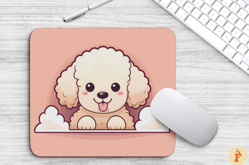 cute-peeking-poodle-dog-mouse-pad