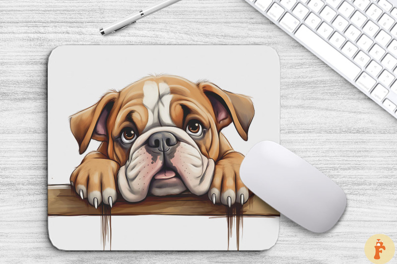 cute-peeking-bulldog-mouse-pad