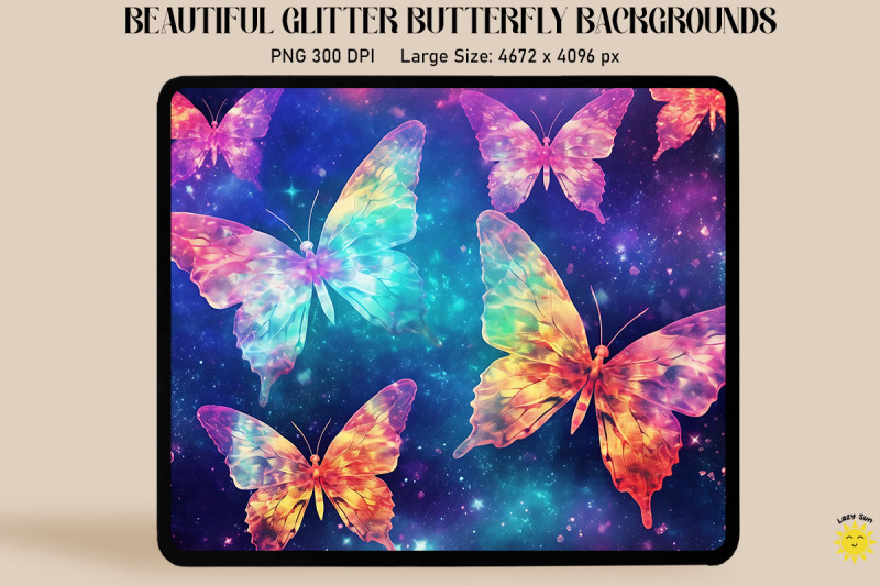 rainbow-glitter-butterfly-pattern