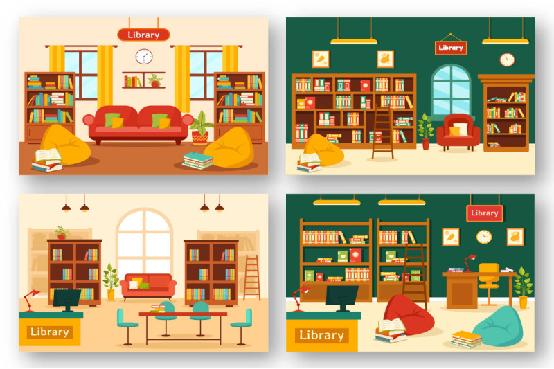 12-library-vector-illustration