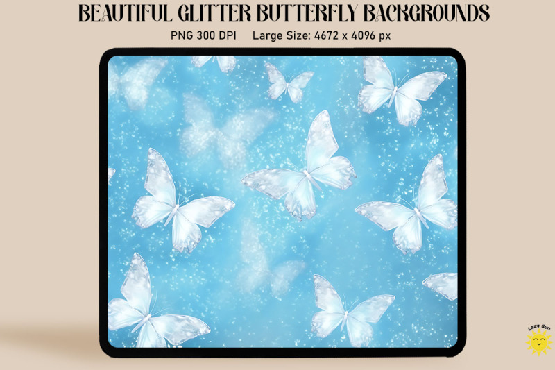 pastel-blue-glitter-butterfly-pattern