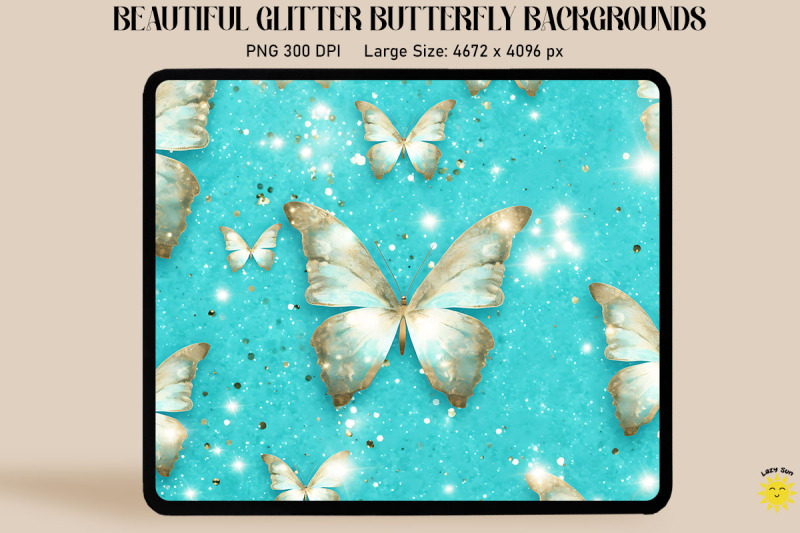 pastel-glitter-butterfly-pattern