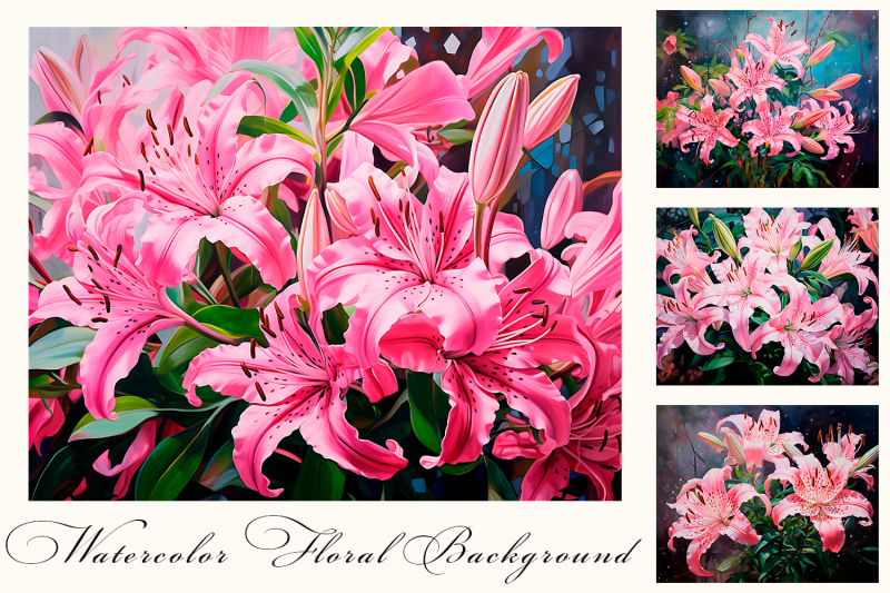 pink-lily-flowers-impressionism-modern-painting