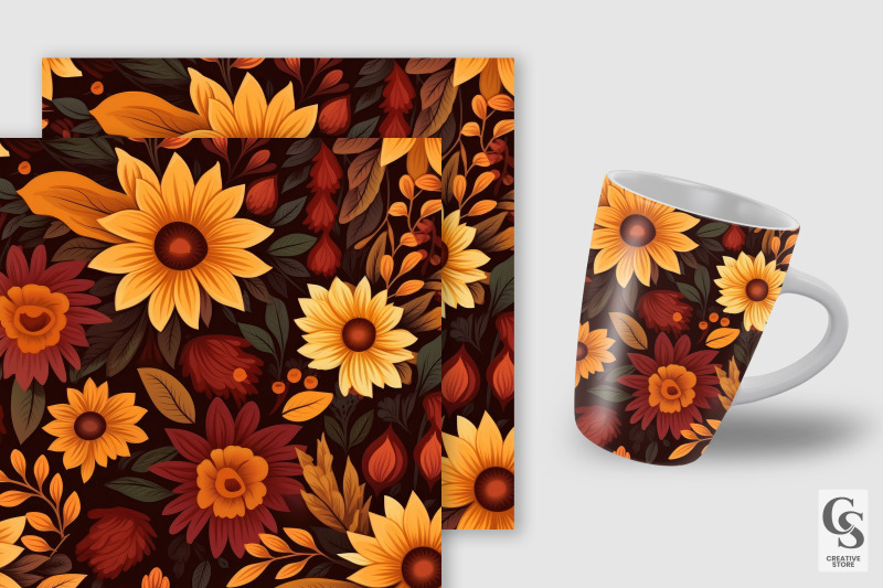 fall-cute-flowers-pattern-backgrounds