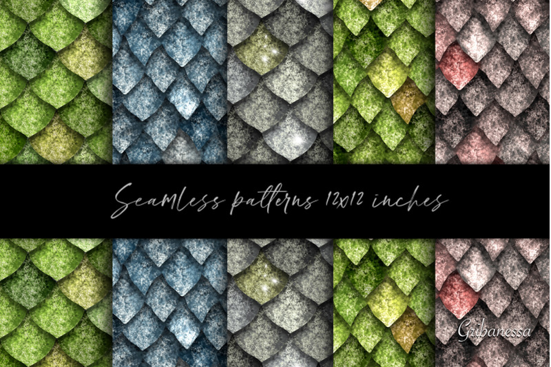 dragon-scales-seamless-patterns