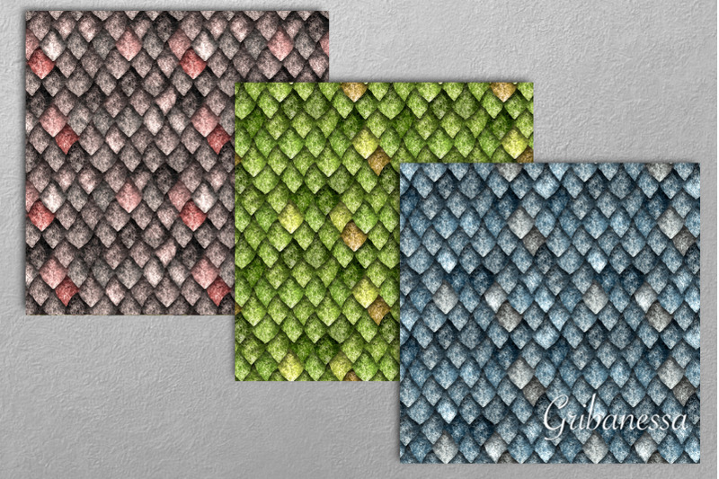 dragon-scales-seamless-patterns