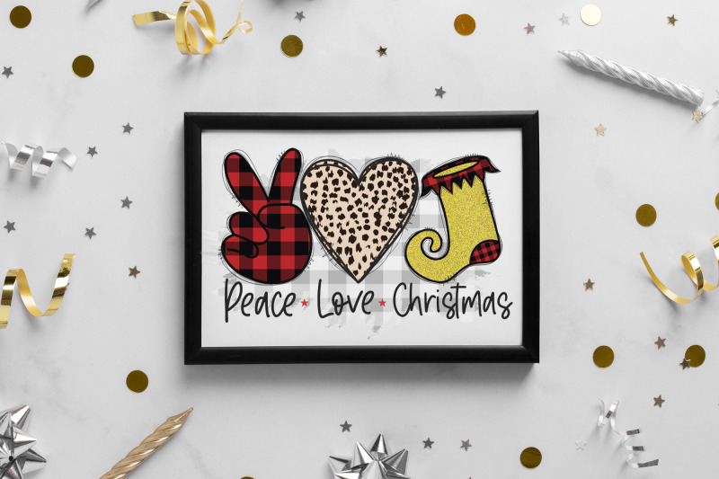 peace-love-christmas-sublimation-design