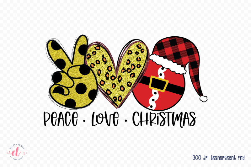 peace-love-christmas-sublimation-design