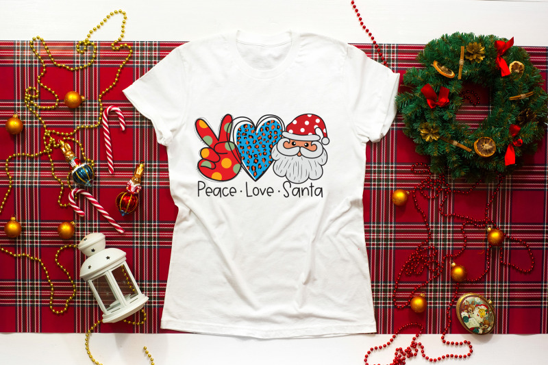 peace-love-santa-christmas-sublimation-design
