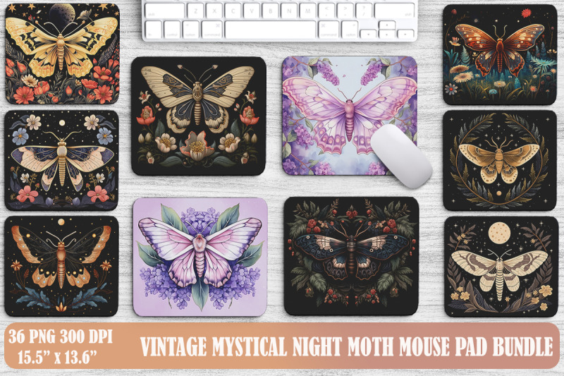 vintage-mystical-night-moth-mouse-pad