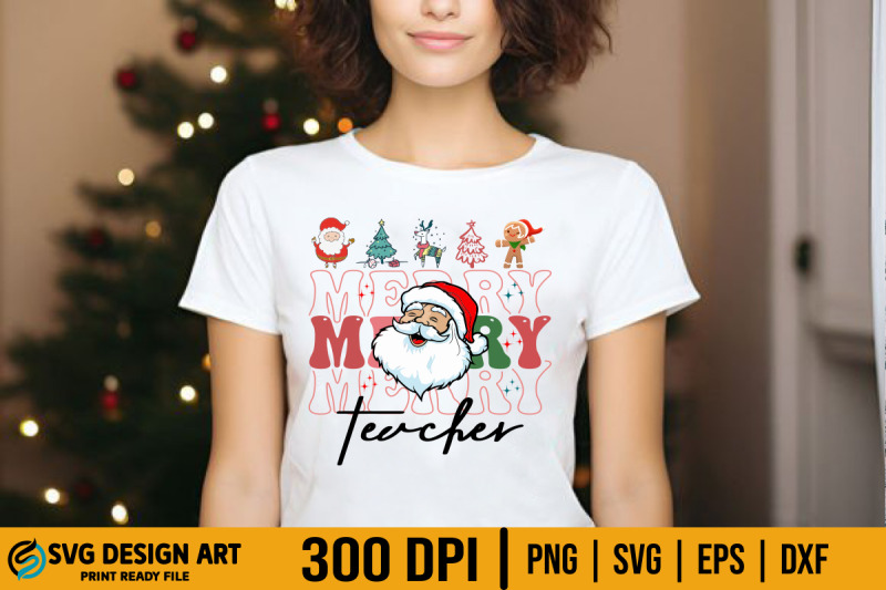 merry-teacher-christmas-retro-santa-svg
