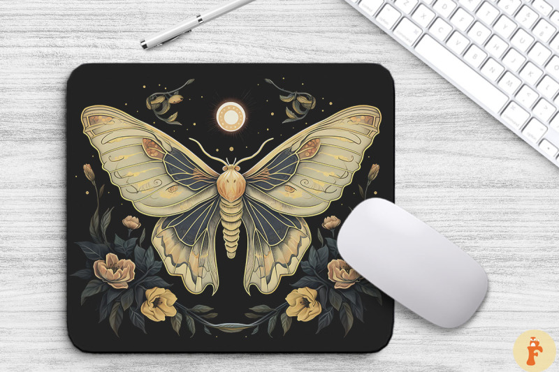 vintage-moon-moth-and-floral-mouse-pad