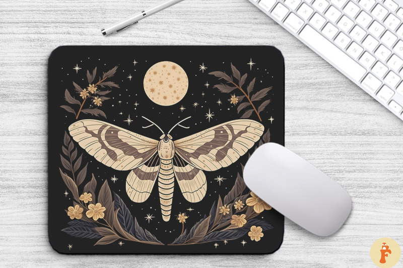 vintage-moon-moth-and-floral-mouse-pad