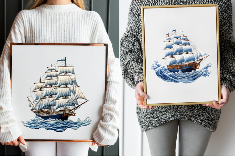 embroidery-sailing-ship-clipart-bundle