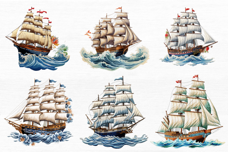 embroidery-sailing-ship-clipart-bundle