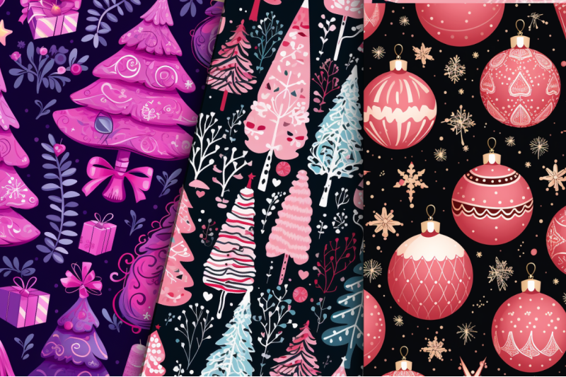 pink-christmas-backgrounds-bundle