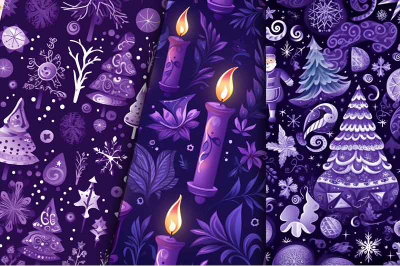 purple-christmas-backgrounds-bundle