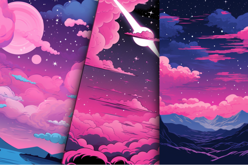 pop-art-pink-night-sky-bundle