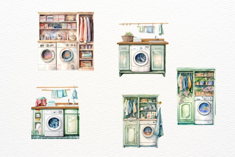 watercolor-laundry-room-clipart