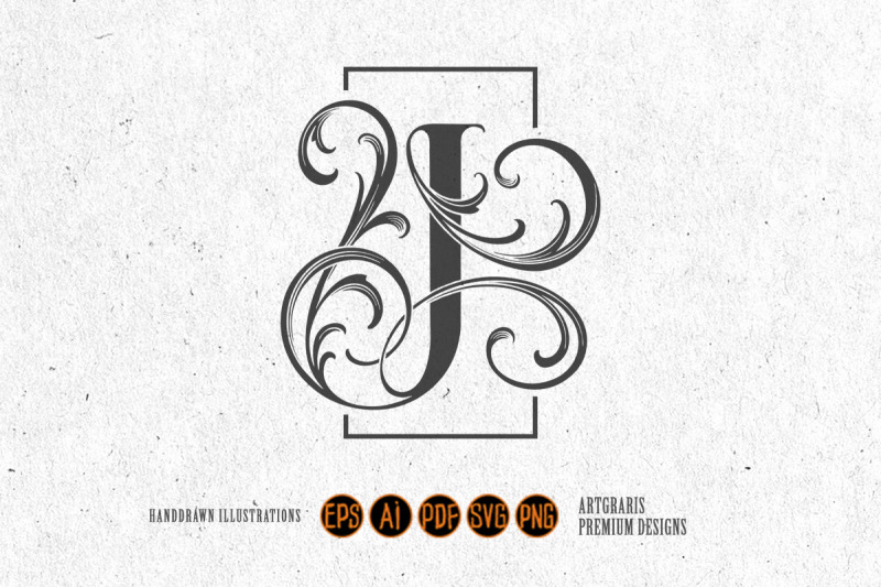 charming-vintage-letter-j-monogram-logo-outline