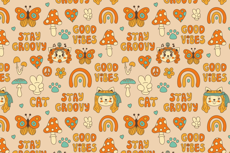 groovy-hippie-seamless-patterns-with-cat