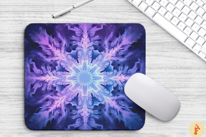 beautiful-offbeat-snowflake-mouse-pad