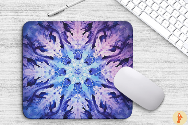 beautiful-offbeat-snowflake-mouse-pad