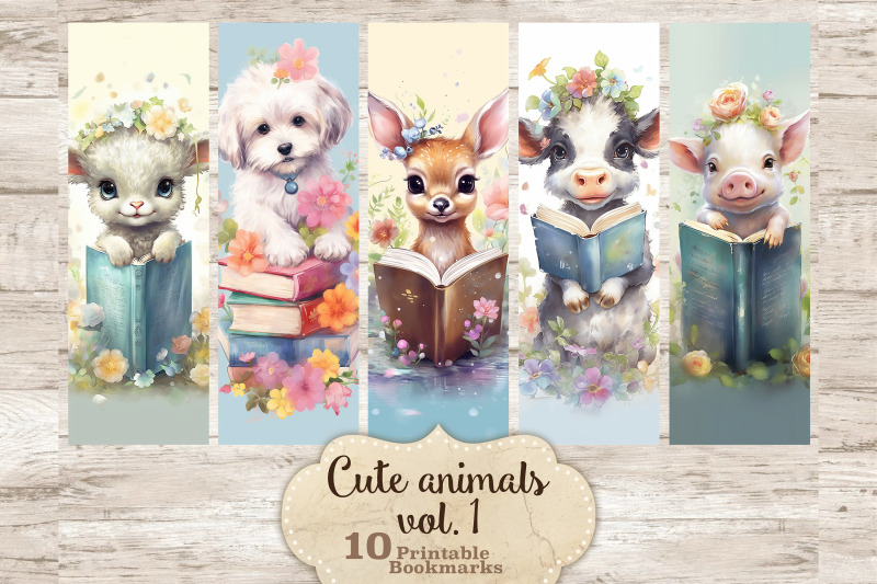 printable-bookmarks-animals-kitty-printable-bundle