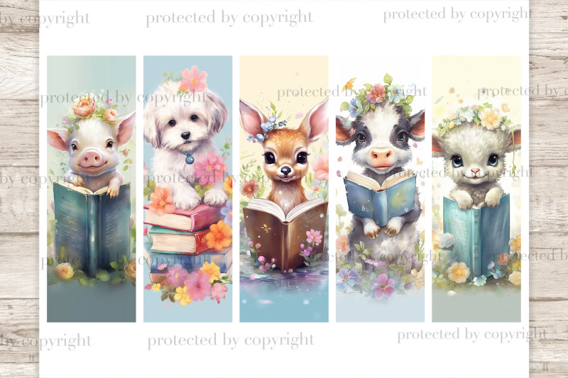 printable-bookmarks-animals-kitty-printable-bundle