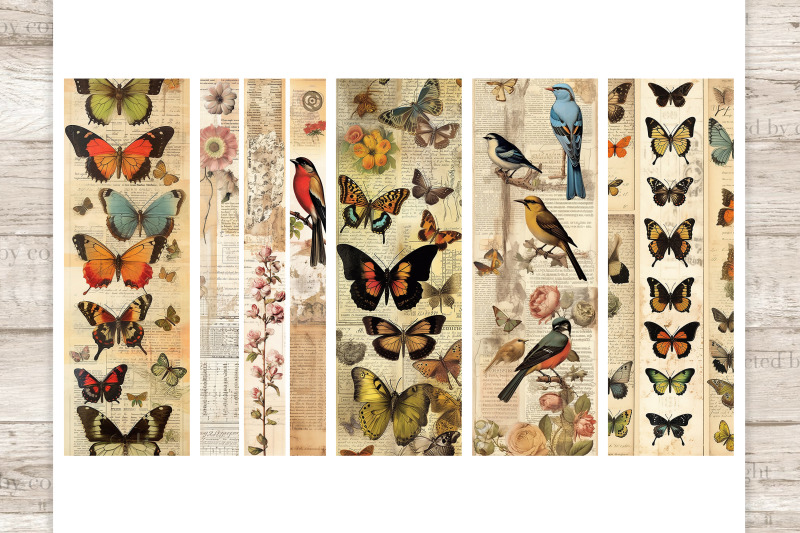 vintage-birds-and-butterflies-printable-bookmarks