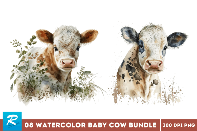 watercolor-baby-cow-bundle