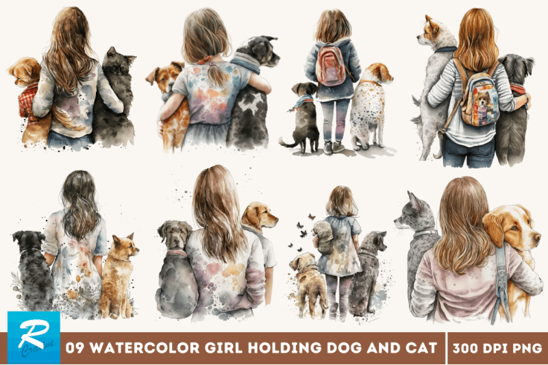 watercolor-girl-holding-dog-and-cat-bundle