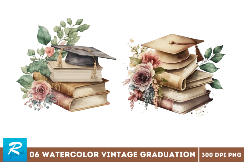 watercolor-vintage-graduation-bundle