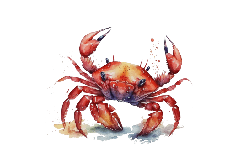 watercolor-cute-baby-red-crab-bundle