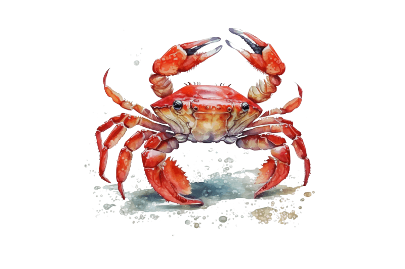 watercolor-cute-baby-red-crab-bundle
