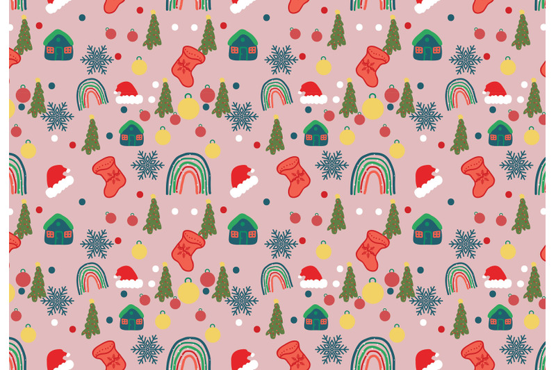 christmas-pattern-set-xmas-backgrounds